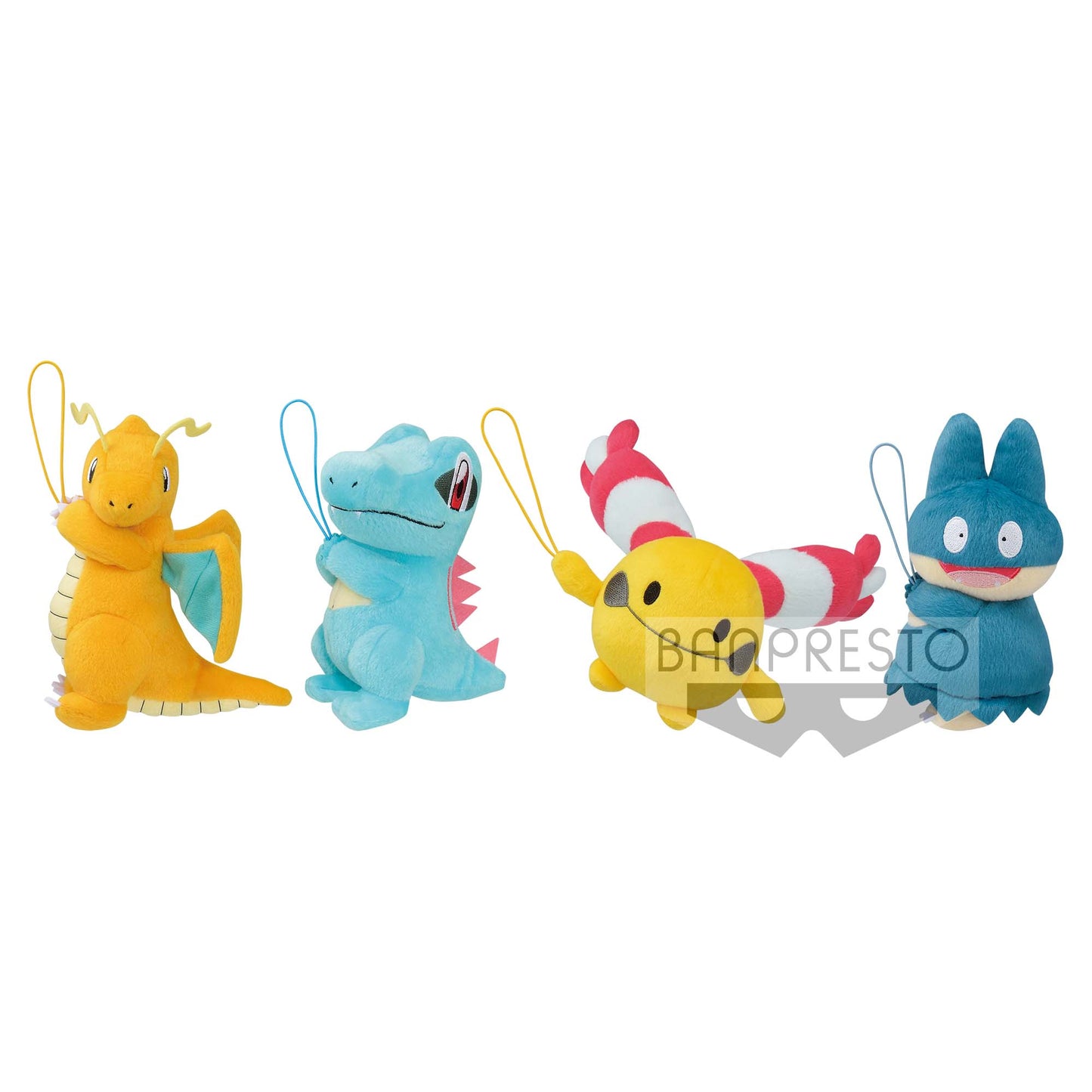 POKEMON MASCOT PLUSH MUNCHLAX • DRAGONITE • TOTODILE • CHINGLING 13 CM