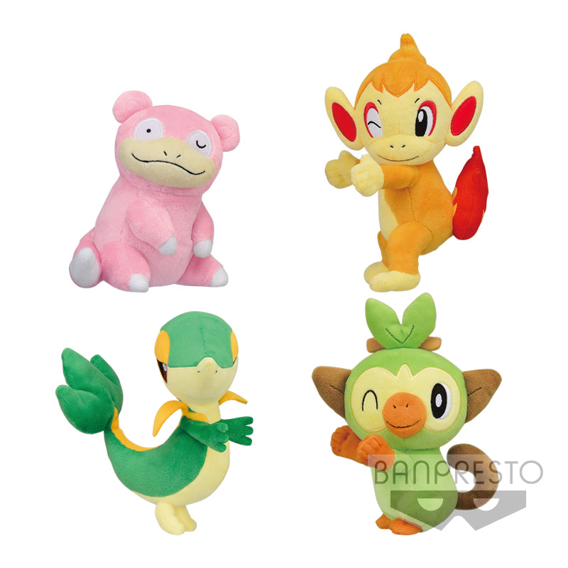 POKEMON MASCOT PLUSH SLOWPOKE • CHIMCHAR • GROOKEY • SNIVY 13 CM