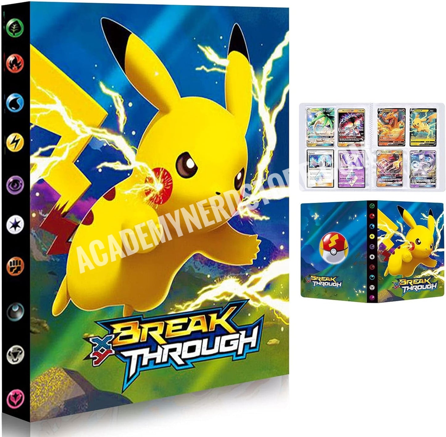 ALBUM RACCOGLITORE CARTE POKEMON PIKACHU A 4 TASCHE