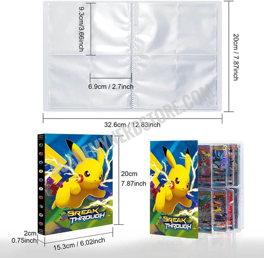 ALBUM RACCOGLITORE CARTE POKEMON PIKACHU A 4 TASCHE