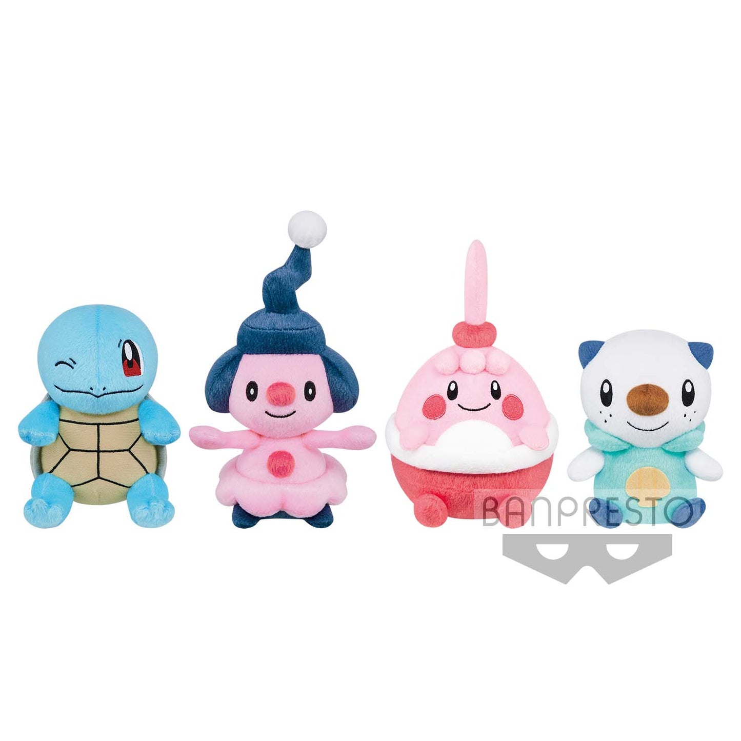 POKEMON MASCOT PLUSH SQUIRTLE • HAPPINY • OSHAWOTT • MIME JR 13 CM