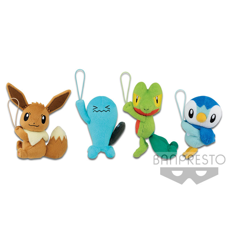 POKEMON MASCOT PLUSH WOBBUFFETT • PIPLUP • TREECKO • EEVEE 13 CM