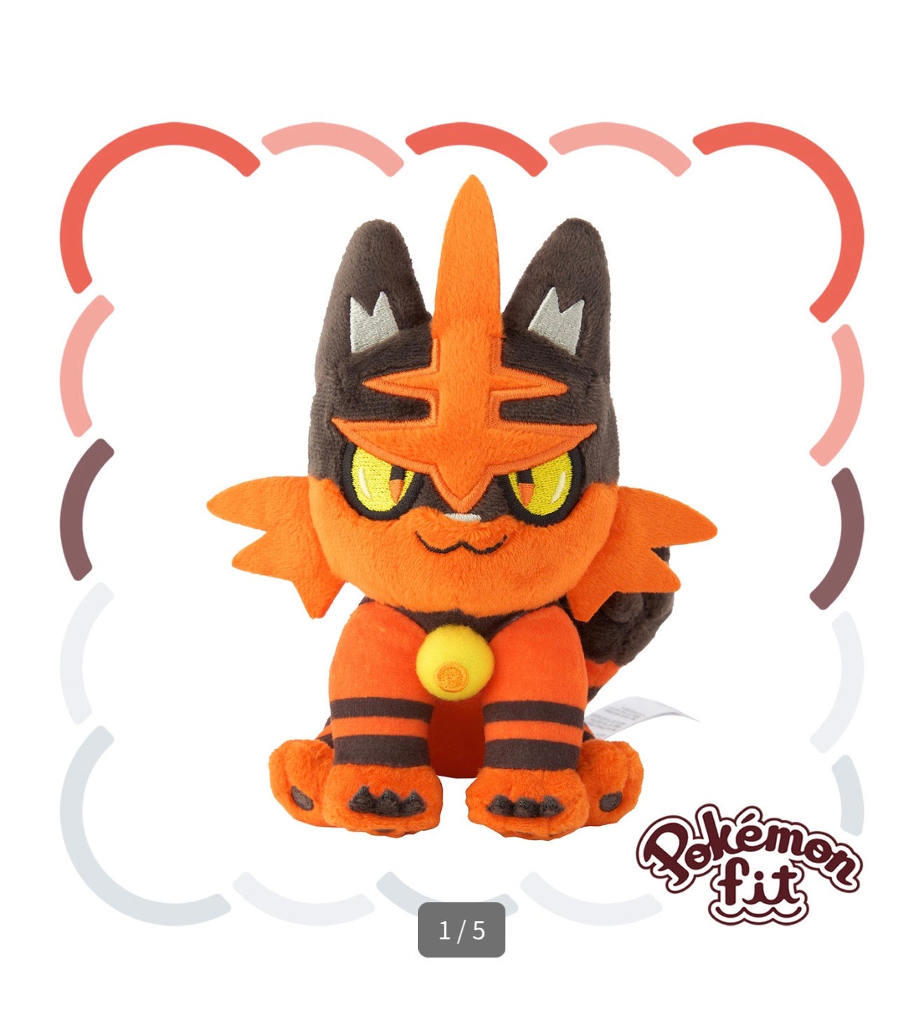 TORRACAT FIT POKÉMON CENTER PELUCHE