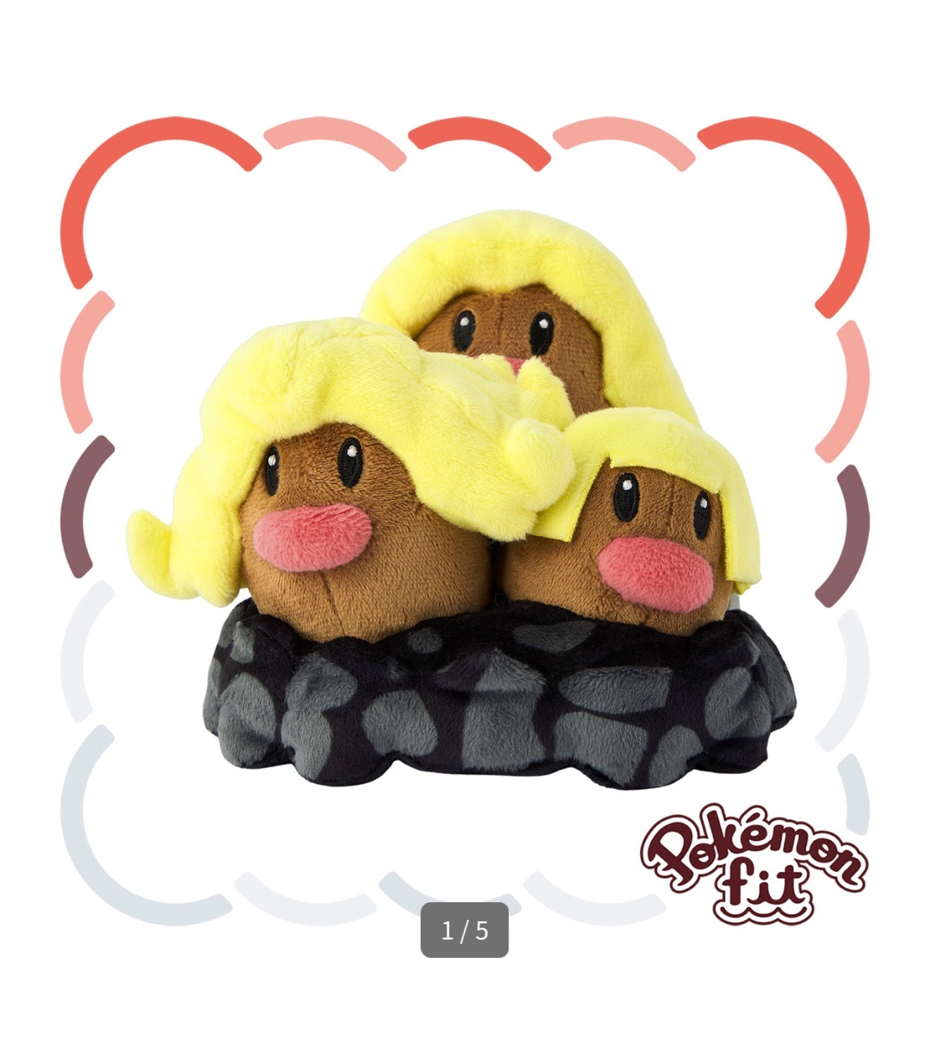DUGTRIO ALOLA FIT POKÉMON CENTER PELUCHE