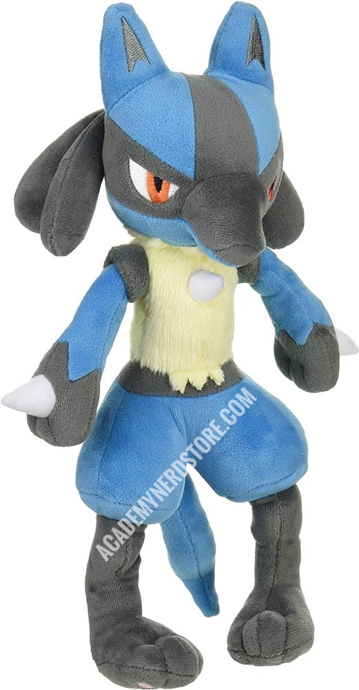 LUCARIO Sanei Pokemon All Star Collection Plush Pokemon Center NEW WITH TAG