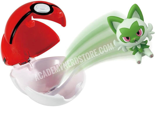 SPRIGATITO & POKE BALL Takara Tomy Monster Collection Moncolle Action Figure