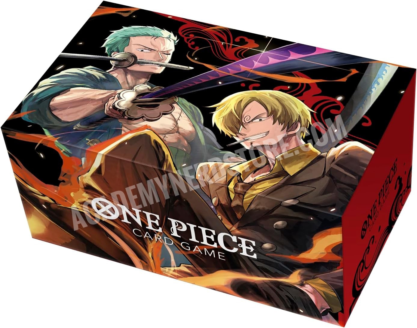 ONE PIECE SCATOLA PORTAOGGETTI UFFICIALE DEL GIOCO DI CARTE ONE PIECE ZORO SANJI